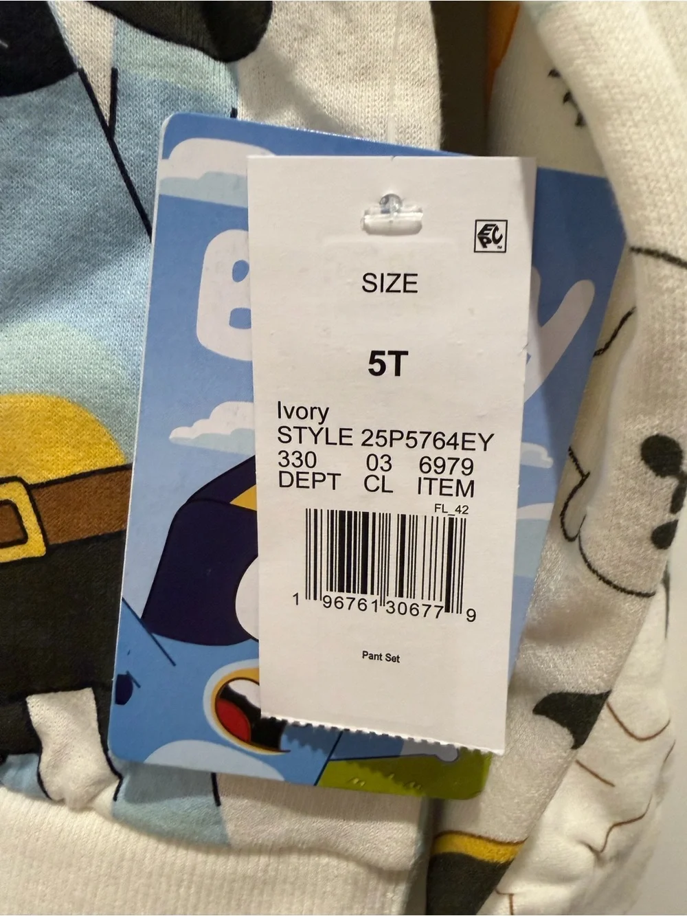 New 5T Bluey Sweatshirt Sweatpants Set Halloween Pirate Long Sleeve Kids Toddler